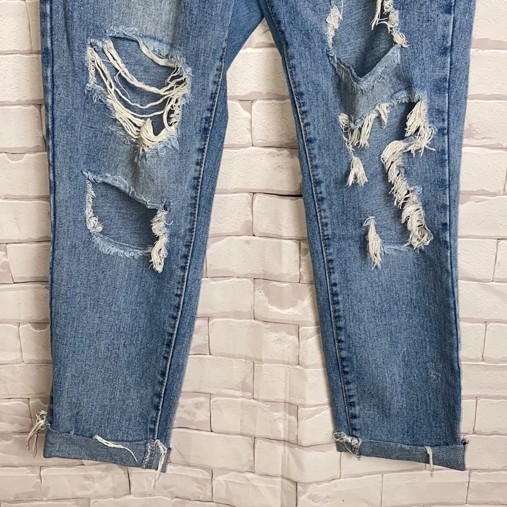 Momokrom Distressed Jeans - Raw Hem - Size 10 see measurements